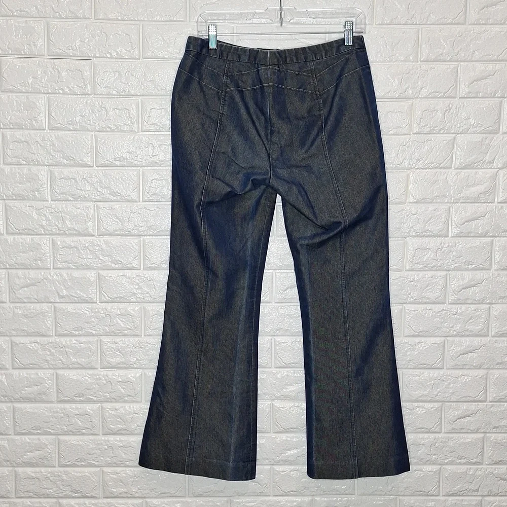 BANANA REPUBLIC Y2K Vintage Metallic Bell Bottom Flare Jeans No Front Wa… - Picture 5 of 9
